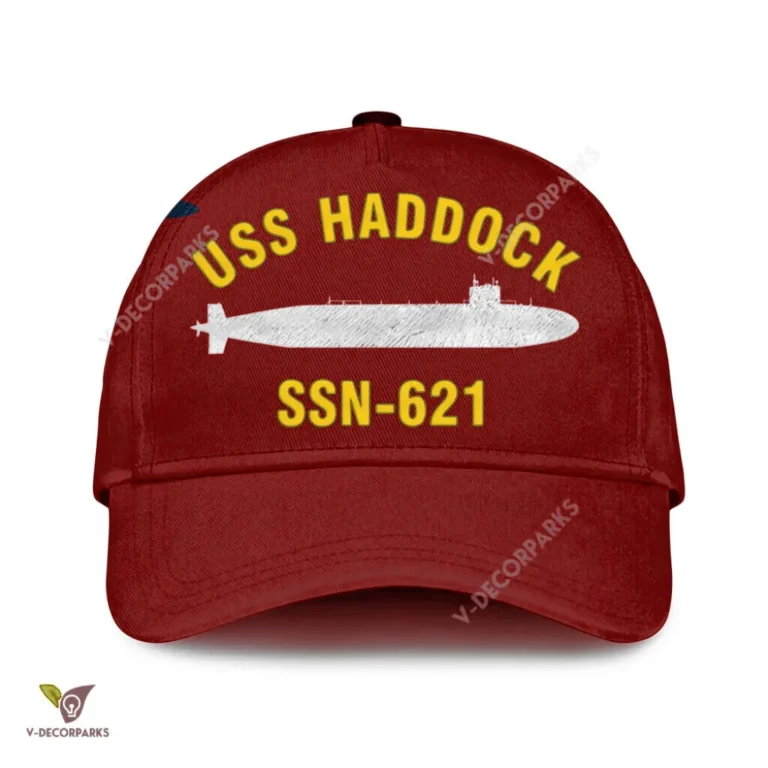 Uss Haddock Ssn-621 Classic Baseball Cap Gift For Navy Veteran, Custom Print/embroidered Us Navy Ships Classic Cap