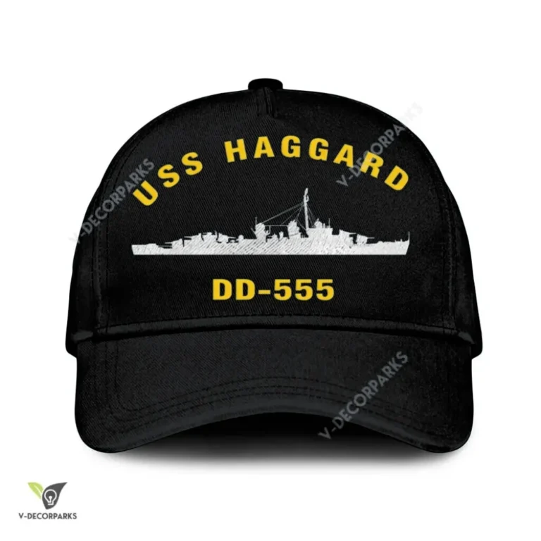 Uss Haggard Dd-555 Classic Baseball Cap Gift For Navy Veteran, Custom Print/embroidered Us Navy Ships Classic Cap