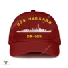 Uss Haggard Dd-555 Classic Baseball Cap Gift For Navy Veteran, Custom Print/embroidered Us Navy Ships Classic Cap