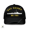 Uss Haines De-793 Classic Baseball Cap Gift For Navy Veteran, Custom Print/embroidered Us Navy Ships Classic Cap