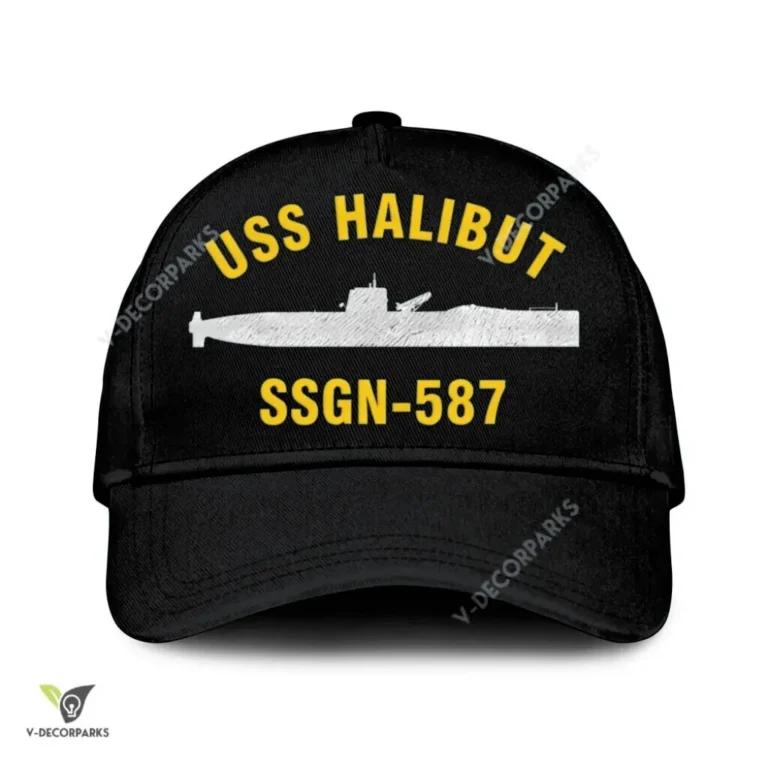 Uss Halibut Ssgn-587 Classic Baseball Cap Gift For Navy Veteran, Custom Print/embroidered Us Navy Ships Classic Cap