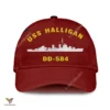 Uss Halligan Dd-584 Classic Baseball Cap Gift For Navy Veteran, Custom Print/embroidered Us Navy Ships Classic Cap