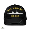 Uss Hanson Dd-832 Classic Baseball Cap Gift For Navy Veteran, Custom Print/embroidered Us Navy Ships Classic Cap