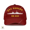 Uss Hanson Dd-832 Classic Baseball Cap Gift For Navy Veteran, Custom Print/embroidered Us Navy Ships Classic Cap