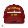 Uss Harder Ss-568 Classic Baseball Cap Gift For Navy Veteran, Custom Print/embroidered Us Navy Ships Classic Cap