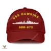 Uss Hawkins Ddr-873 Classic Baseball Cap Gift For Navy Veteran, Custom Print/embroidered Us Navy Ships Classic Cap