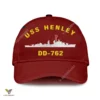 Uss Henley Dd-762 Classic Baseball Cap Gift For Navy Veteran, Custom Print/embroidered Us Navy Ships Classic Cap
