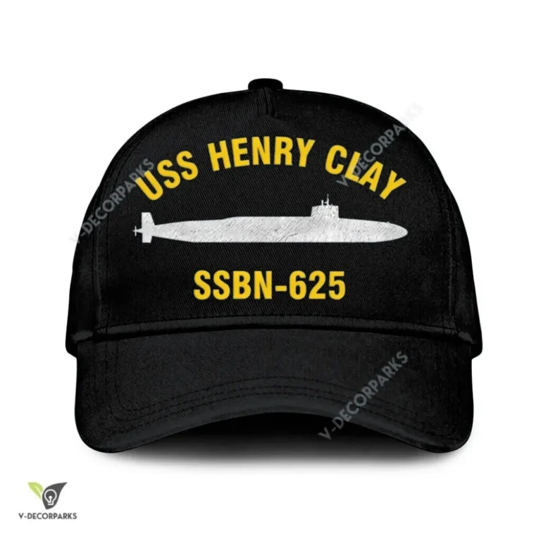 Uss Henry Clay Ssbn-625 Classic Baseball Cap Gift For Navy Veteran, Custom Print/embroidered Us Navy Ships Classic Cap