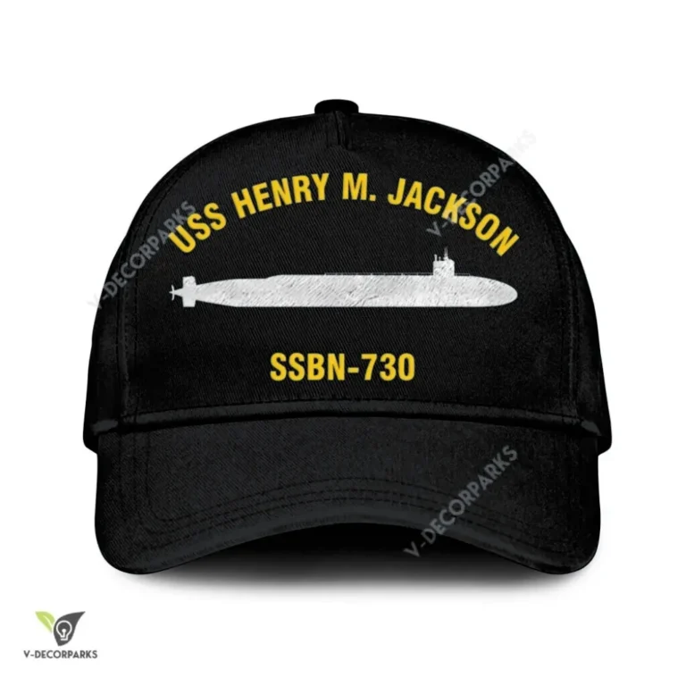 Uss Henry M. Jackson Ssbn-730 V2 Classic Baseball Cap Gift For Navy Veteran, Custom Print/embroidered Us Navy Ships Classic Cap
