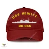 Uss Hewitt Dd-966 Classic Baseball Cap Gift For Navy Veteran, Custom Print/embroidered Us Navy Ships Classic Cap