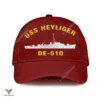 Uss Heyliger De-510 Classic Baseball Cap Gift For Navy Veteran, Custom Print/embroidered Us Navy Ships Classic Cap