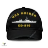 Uss Holder Dd-819 Classic Baseball Cap Gift For Navy Veteran, Custom Print/embroidered Us Navy Ships Classic Cap