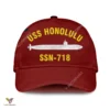 Uss Honolulu Ssn-718 Classic Baseball Cap Gift For Navy Veteran, Custom Print/embroidered Us Navy Ships Classic Cap