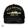 Uss Hopper Ddg-70 Classic Baseball Cap Gift For Navy Veteran, Custom Print/embroidered Us Navy Ships Classic Cap