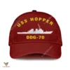Uss Hopper Ddg-70 Classic Baseball Cap Gift For Navy Veteran, Custom Print/embroidered Us Navy Ships Classic Cap