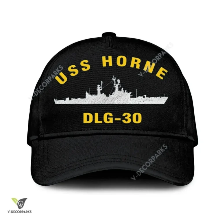 Uss Horne Dlg-30 Classic Baseball Cap Gift For Navy Veteran, Custom Print/embroidered Us Navy Ships Classic Cap