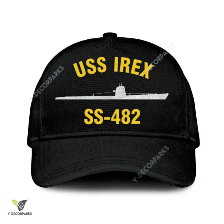 Uss Irex Ss-482 Classic Baseball Cap Gift For Navy Veteran, Custom Print/embroidered Us Navy Ships Classic Cap