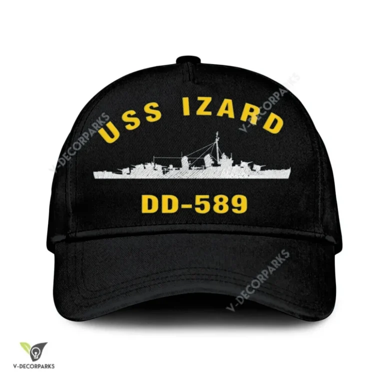 Uss Izard Dd-589 Classic Baseball Cap Gift For Navy Veteran, Custom Print/embroidered Us Navy Ships Classic Cap
