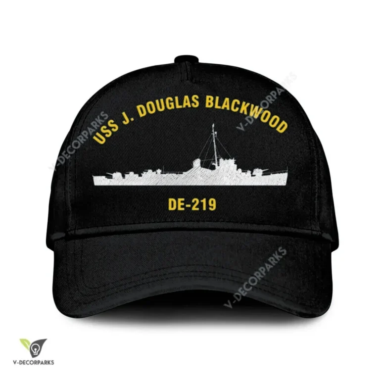 Uss J. Douglas Blackwood De-219 Classic Baseball Cap Gift For Navy Veteran, Custom Print/embroidered Us Navy Ships Classic Cap