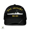 Uss Jeffery De-63 Classic Baseball Cap Gift For Navy Veteran, Custom Print/embroidered Us Navy Ships Classic Cap