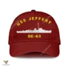 Uss Jeffery De-63 Classic Baseball Cap Gift For Navy Veteran, Custom Print/embroidered Us Navy Ships Classic Cap