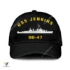 Uss Jenkins Dd-447 Classic Baseball Cap Gift For Navy Veteran, Custom Print/embroidered Us Navy Ships Classic Cap