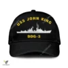 Uss John King Ddg-3 Classic Baseball Cap Gift For Navy Veteran, Custom Print/embroidered Us Navy Ships Classic Cap