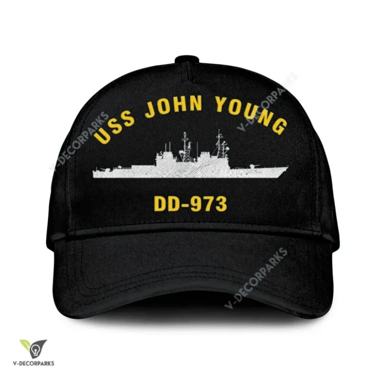 Uss John Young Dd-973 Classic Baseball Cap Gift For Navy Veteran, Custom Print/embroidered Us Navy Ships Classic Cap