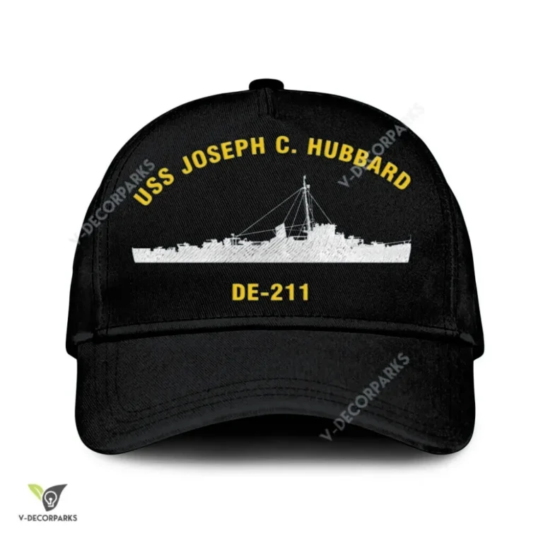 Uss Joseph C. Hubbard De-211 Classic Baseball Cap Gift For Navy Veteran, Custom Print/embroidered Us Navy Ships Classic Cap