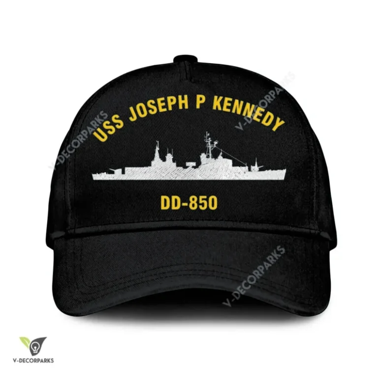 Uss Joseph P Kennedy Dd 850 Classic Baseball Cap Gift For Navy Veteran, Custom Print/embroidered Us Navy Ships Classic Cap