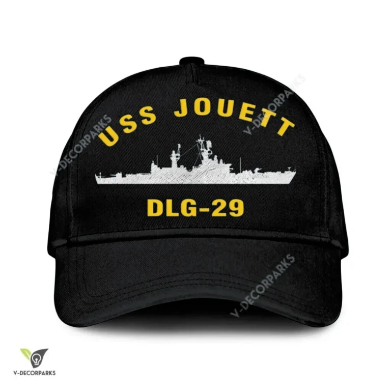 Uss Jouett Dlg-29 Classic Baseball Cap Gift For Navy Veteran, Custom Print/embroidered Us Navy Ships Classic Cap