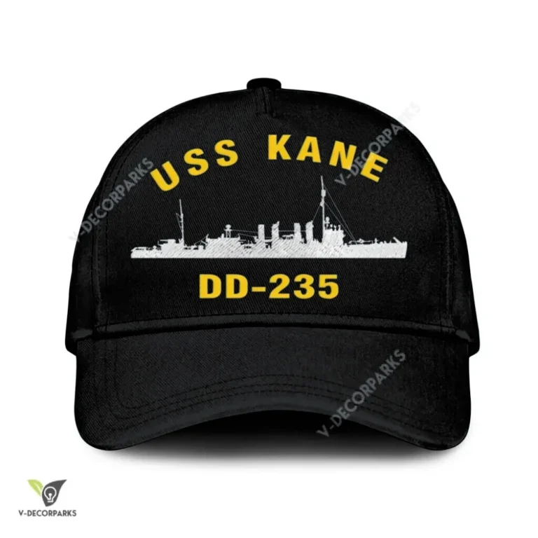 Uss Kane Dd-235 Classic Baseball Cap Gift For Navy Veteran, Custom Print/embroidered Us Navy Ships Classic Cap