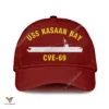 Uss Kasaan Bay Cve-69 Classic Baseball Cap Gift For Navy Veteran, Custom Print/embroidered Us Navy Ships Classic Cap