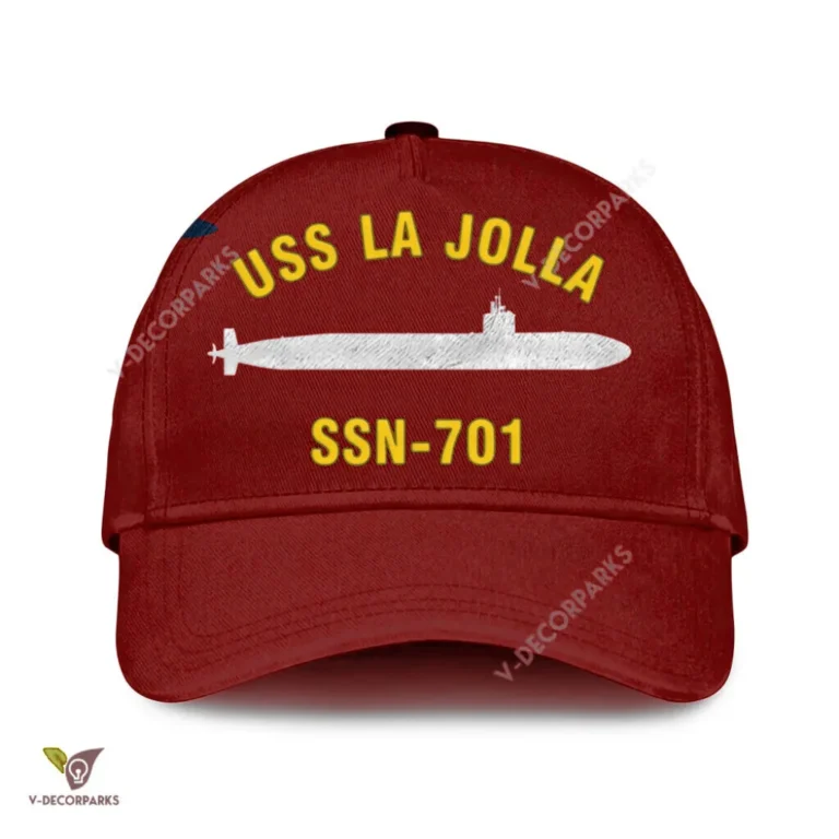 Uss La Jolla Ssn-701 Classic Baseball Cap Gift For Navy Veteran, Custom Print/embroidered Us Navy Ships Classic Cap