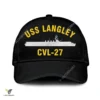 Uss Langley Cvl-27 Classic Baseball Cap Gift For Navy Veteran, Custom Print/embroidered Us Navy Ships Classic Cap