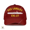 Uss Langley Cvl-27 Classic Baseball Cap Gift For Navy Veteran, Custom Print/embroidered Us Navy Ships Classic Cap
