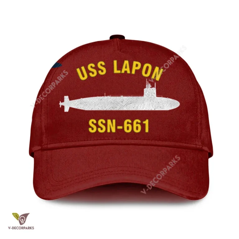 Uss Lapon Ssn-661 Classic Baseball Cap Gift For Navy Veteran, Custom Print/embroidered Us Navy Ships Classic Cap