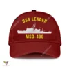Uss Leader Mso-490 Classic Baseball Cap Gift For Navy Veteran, Custom Print/embroidered Us Navy Ships Classic Cap