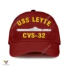 Uss Leyte Cvs-32 Classic Baseball Cap Gift For Navy Veteran, Custom Print/embroidered Us Navy Ships Classic Cap