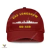 Uss Longshaw Dd-559 Classic Baseball Cap Gift For Navy Veteran, Custom Print/embroidered Us Navy Ships Classic Cap