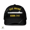 Uss Maine Ssbn-741 Classic Baseball Cap Gift For Navy Veteran, Custom Print/embroidered Us Navy Ships Classic Cap