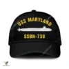 Uss Maryland Ssbn-738 V2 Classic Baseball Cap Gift For Navy Veteran, Custom Print/embroidered Us Navy Ships Classic Cap
