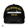 Uss Mission Bay Cve-59 Classic Baseball Cap Gift For Navy Veteran, Custom Print/embroidered Us Navy Ships Classic Cap