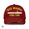 Uss Munda Cve-104 Classic Baseball Cap Gift For Navy Veteran, Custom Print/embroidered Us Navy Ships Classic Cap
