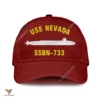 Uss Nevada Ssbn-733 V2 Classic Baseball Cap Gift For Navy Veteran, Custom Print/embroidered Us Navy Ships Classic Cap