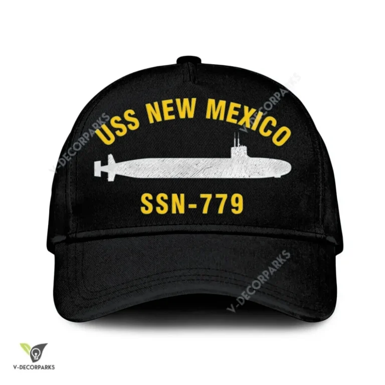 Uss New Mexico Ssn-779 Classic Baseball Cap Gift For Navy Veteran, Custom Print/embroidered Us Navy Ships Classic Cap