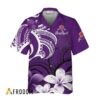 Crown Royal Hawaiian Shirt For Men - Polynesian Floral Spirit Purple - Summer Beach Vacation Gift