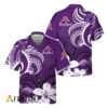 Crown Royal Hawaiian Shirt For Men - Polynesian Floral Spirit Purple - Summer Beach Vacation Gift