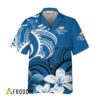Corona Extra Hawaiian Shirt For Men - Polynesian Floral Spirit Blue - Summer Beach Vacation Gift