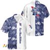 Pabst Blue Ribbon Hawaiian Shirt For Men - Tropical Blue & White Split - Casual Streetwear Gift